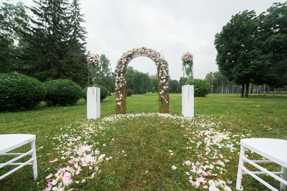 wedding arch with flowers image
