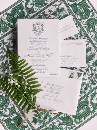 botanical wedding invitation image